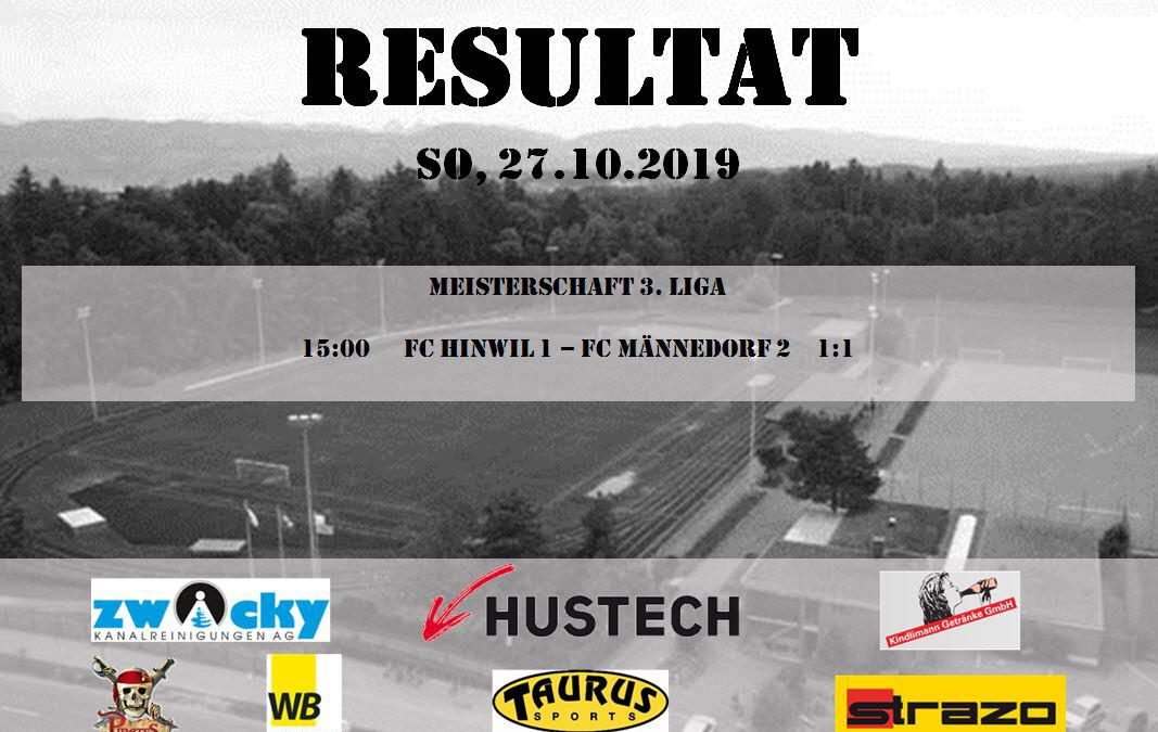 Spielbericht FC Hinwil 1 – FC Männedorf 2