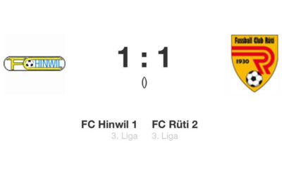 Spielbericht FC Hinwil 1 – FC Rüti 2