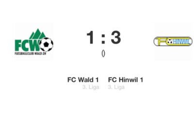 Spielbericht FC Wald 1 – FC Hinwil 1